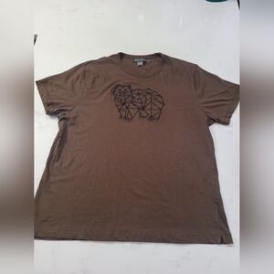 French Connection Brown Graphic Tee